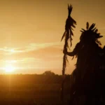 Native American at Sunset